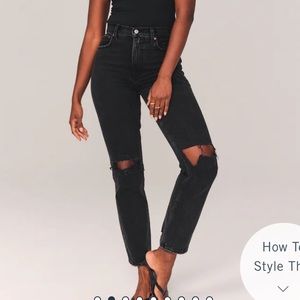 Abercrombie 90s straight ultra high rise  jeans